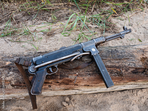 The MP-38 submachine gun was used by the Wehrmacht during the WW II.