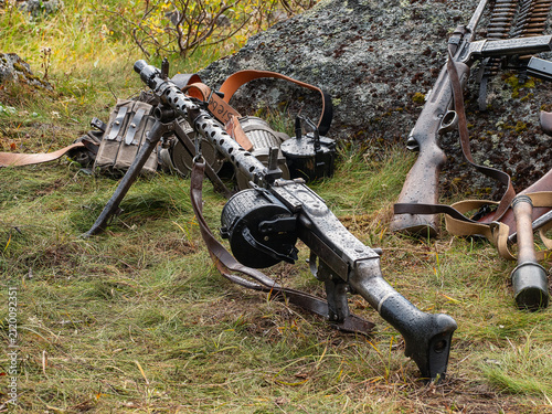 The MG 34 machine gun were used by the Wehrmacht during the WW II.