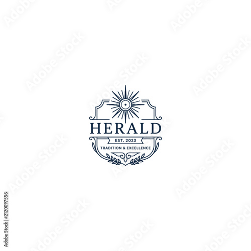 Minimalist Vintage Heraldic Logo and Badge Template