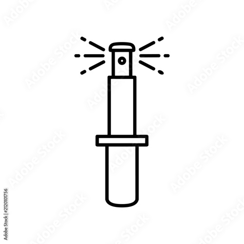 Light Bulb With Rays Emitting Out.