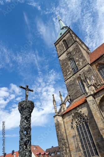 Foto The old town of Hildesheim Lower Saxonia Germany, houses and buildings