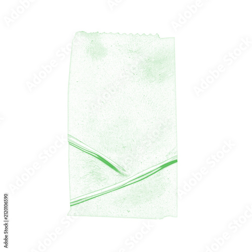 Soft Mint Green Vertical Washi Tape with Creases on White Background