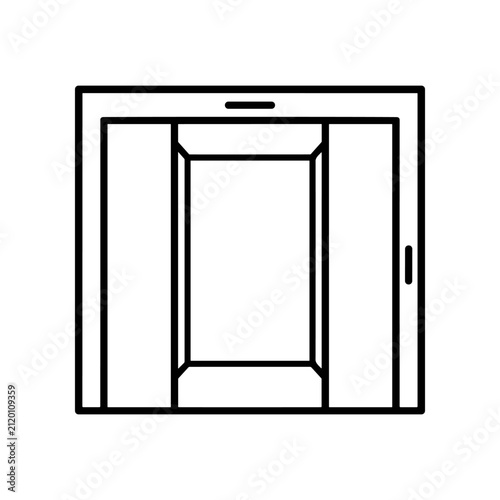 Simple black line door outline.