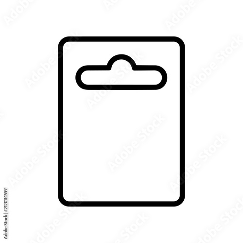 Simple Black Clipboard Icon Design.
