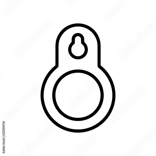 Simple black line art bottle cap.
