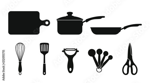 ModernKitchenToolsFlatDesignTeamworkPresentation.