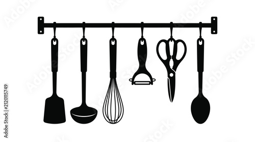 ModernKitchenUtensilsFlatDesignTeamworkVisual.
