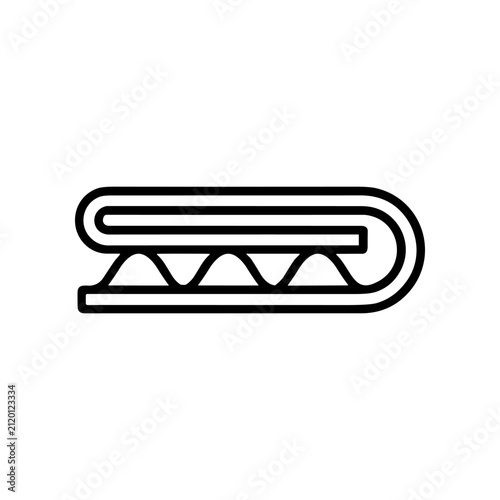 Black and white paperclip icon design.