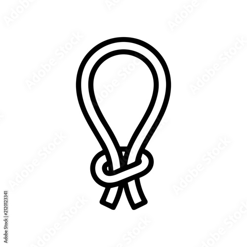 Simple Black Bow Knot Illustration.