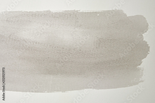 Organic Gray Watercolor Wash on White Paper. Soft Edges Blend with Natural Brush Movements. Perfect Abstract Texture for Modern Design Projects.