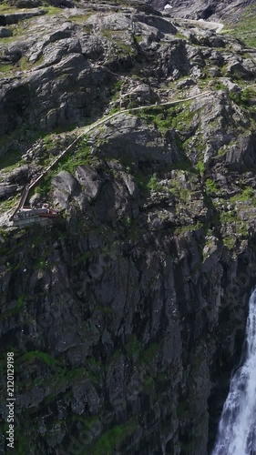 waterfall in the mountains
