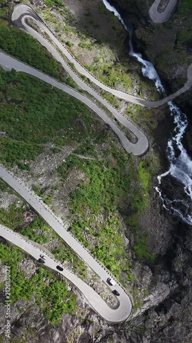 aerial view of the road