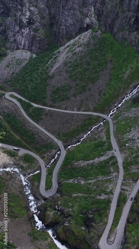 waterfall in the mountains