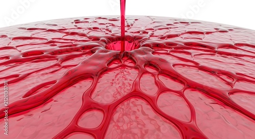 Abstract Red Blood Vessel Network Background.