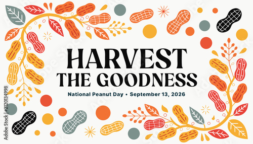 Foto Harvest the goodness national peanut day september 13 2026 poster
