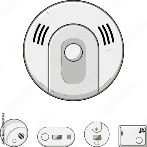 фотографія Collection of various safety alarm devices, including carbon monoxide detectors