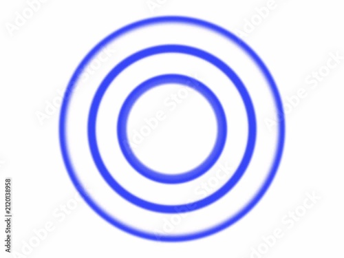 Blue Concentric Circles Pulsing Radar Motion Graphic Loop