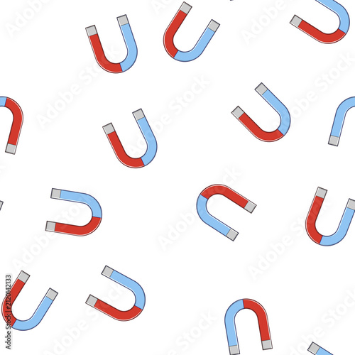 pattern hand magnet cartoon. business power, generation capture, strategy person hand magnet sign vector