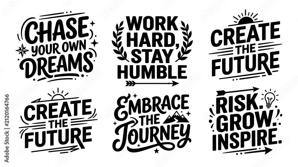 Obraz premium Inspirational Quotes Typography Collection