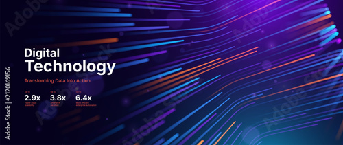 Futuristic Abstract Background Featuring Streamlined Data Channels and Artificial Intelligence Integration in a Tech-Inspired Composition. Digital Business Transformation Vector Background.