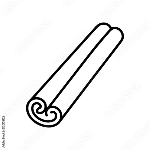 Simple black line drawing cylinder shape.