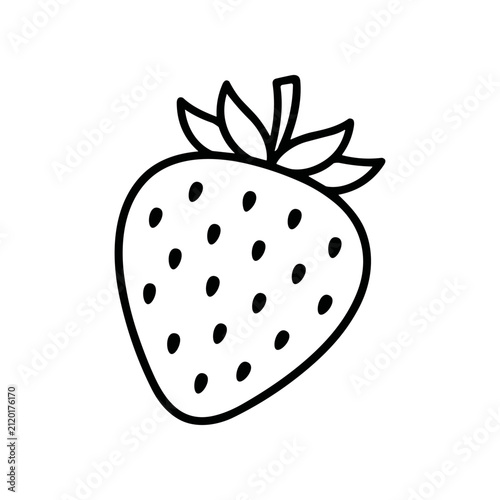Fresh Strawberry Fruit Illustration.