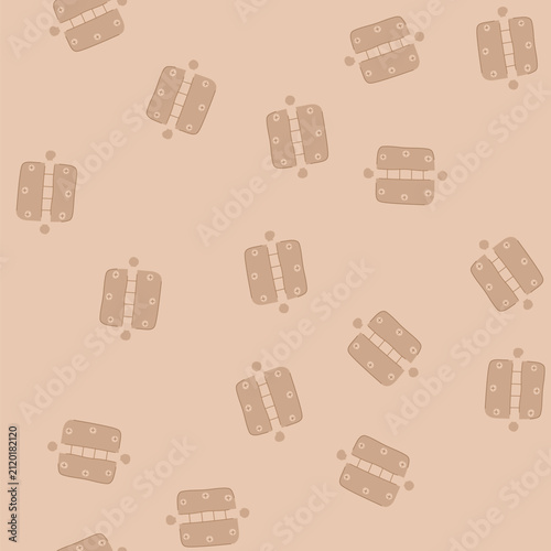 pattern tool door hinge cartoon. detail construction, interior house, silver stainless tool door hinge sign. seamless vector illustration