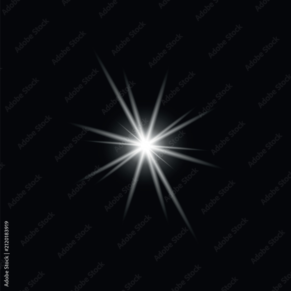 Fototapeta premium Bright starburst, overlay effect vector element