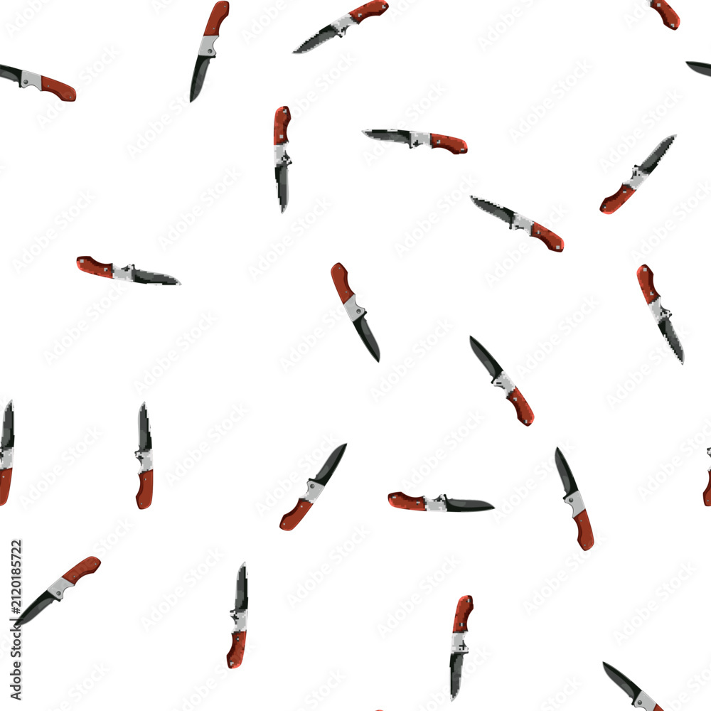 Obraz premium pattern tool military knife cartoon. tool military knife sign vector