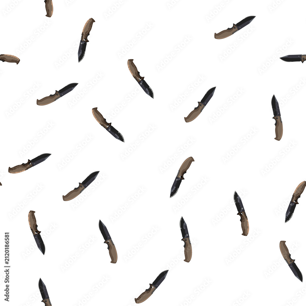 Obraz premium pattern steel military knife cartoon. steel military knife sign vector