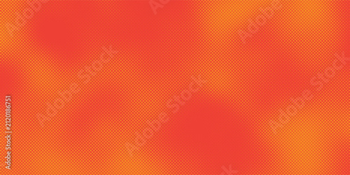 Abstract orange thermal heat map background with pixelated sensor data pattern. vector