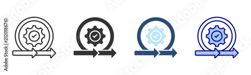 Agile Icon Set. Designed In Multi Style