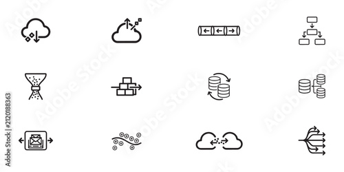 Canvastavla Icons of Astronomy Telescope Observation and Celestial Objects Concept Illustrat