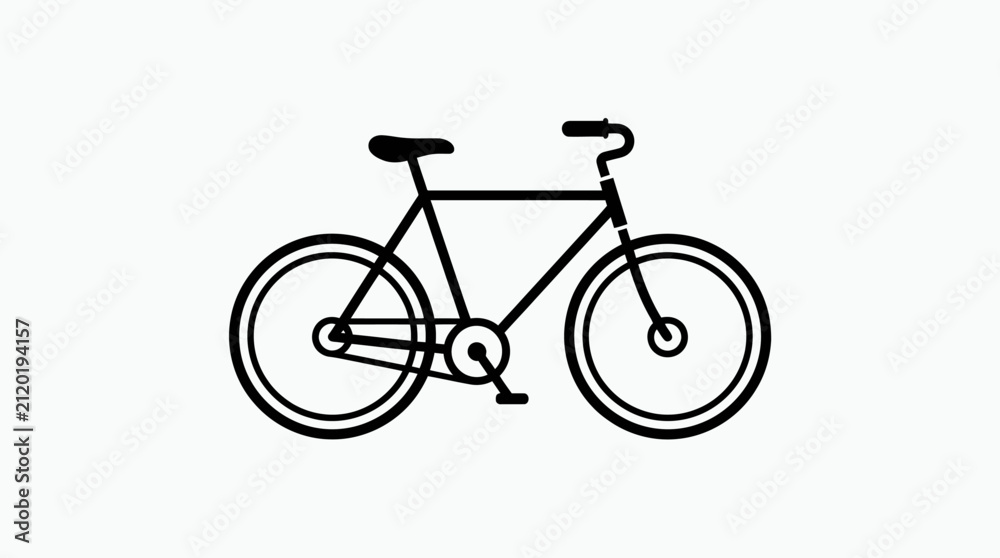 Obraz premium Classic bicycle transportation and recreation symbol isolated