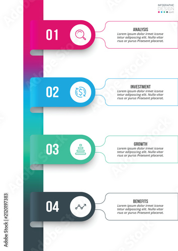 Infographic template business concept with workflow.