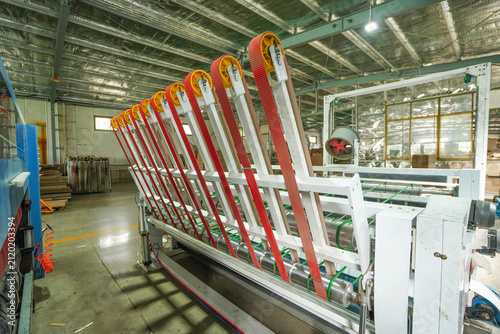 Panoramic View of Automatic Conveying and Paper Collecting Production Line for Corrugated Cartons