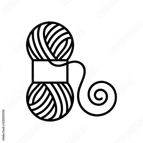 Ball of Yarn with Thread.