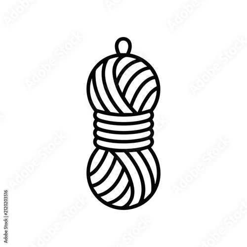 Yarn Ball Illustration for Crafting Projects.