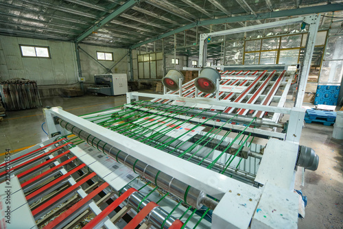 Panoramic View of Automatic Conveying and Paper Collecting Production Line for Corrugated Cartons