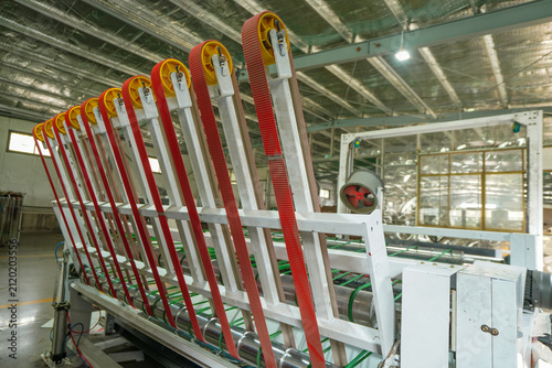 Panoramic View of Automatic Conveying and Paper Collecting Production Line for Corrugated Cartons