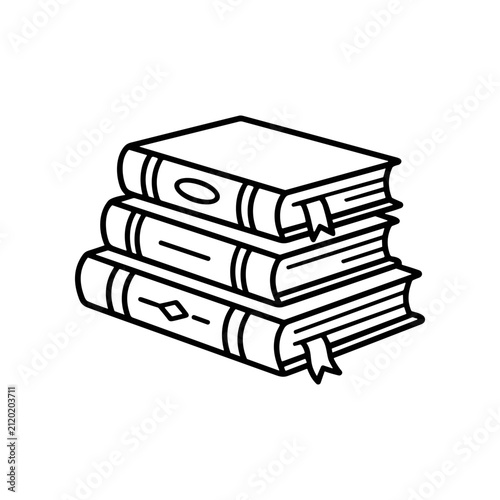 Stack of closed hardcover books.