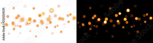 Golden Twinkle Light PNG Transparent Isolated with Glitter Dust Sparkling Bokeh and Luxury Glow for Christmas Overlay Illustration Background Resource Collection.