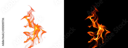 Fiery Flame PNG Transparent Isolated with Realistic Burning Fire Bright Heat Radiant Glow and Dynamic Embers for Creative Overlay Illustration Background Design.