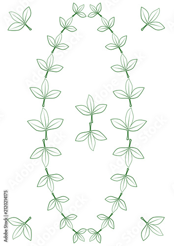 Motif formé de feuilles à trois lobes