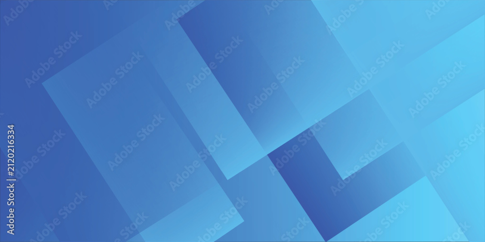 Fototapeta premium Abstract blue Geometric banner design background.