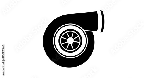 Turbocharger Silhouette Icon