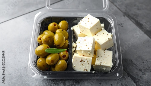 Feta  Olives Snack.