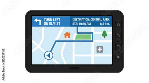 GPS Navigation Device Vector Illustration