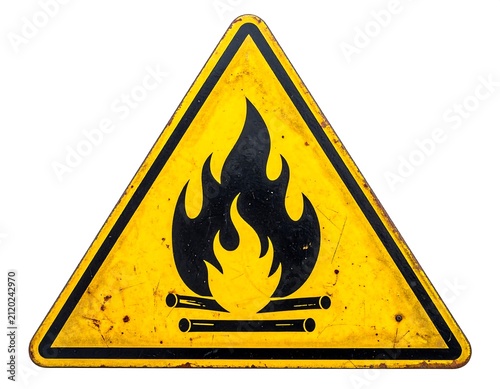 Fire Hazard Warning Sign.