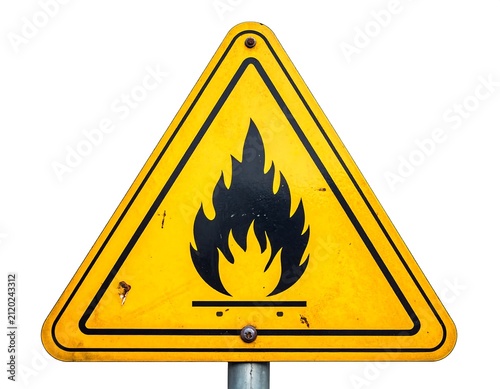 Fire hazard warning sign.